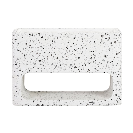 Armen Living Sunstone Indoor or Outdoor Planter in Terrazzo Concrete LCSEPLGRTR